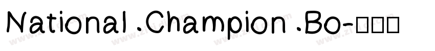 National Champion Bo字体转换